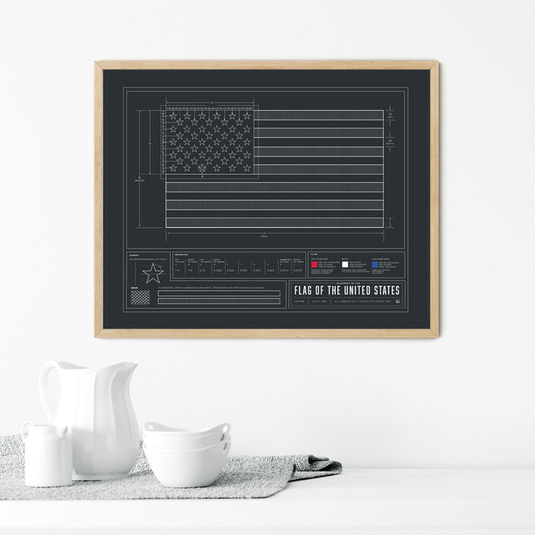 Blueprint of the Flag of the United States
