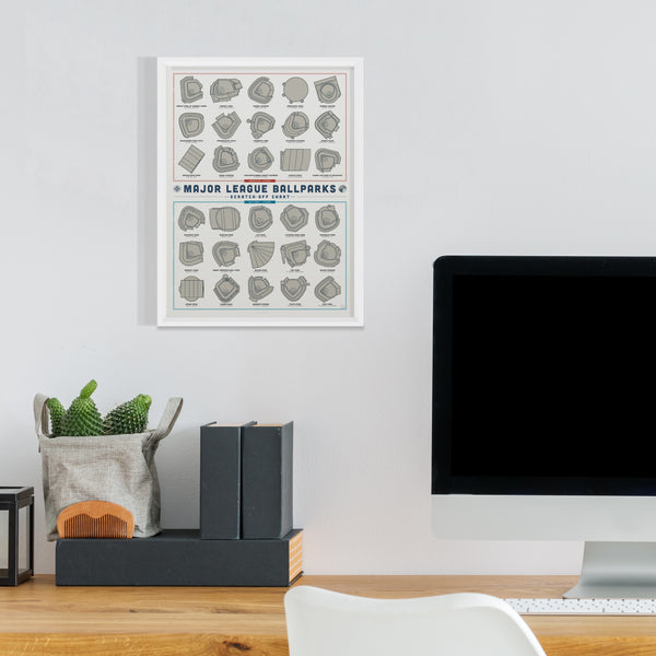 Major League Ballparks Scratchoff Chart Pop Chart