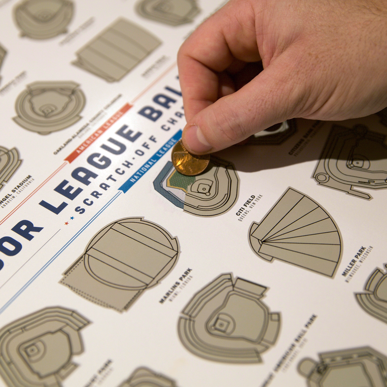 Major League Ballparks Scratch-off Chart