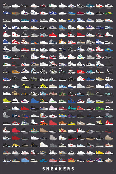 A Century of Sneakers  Sneakers, Sporty shoes, Sneaker posters