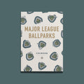Hardcover logbook illustrated with a pattern of aerial-view ballpark diagrams.