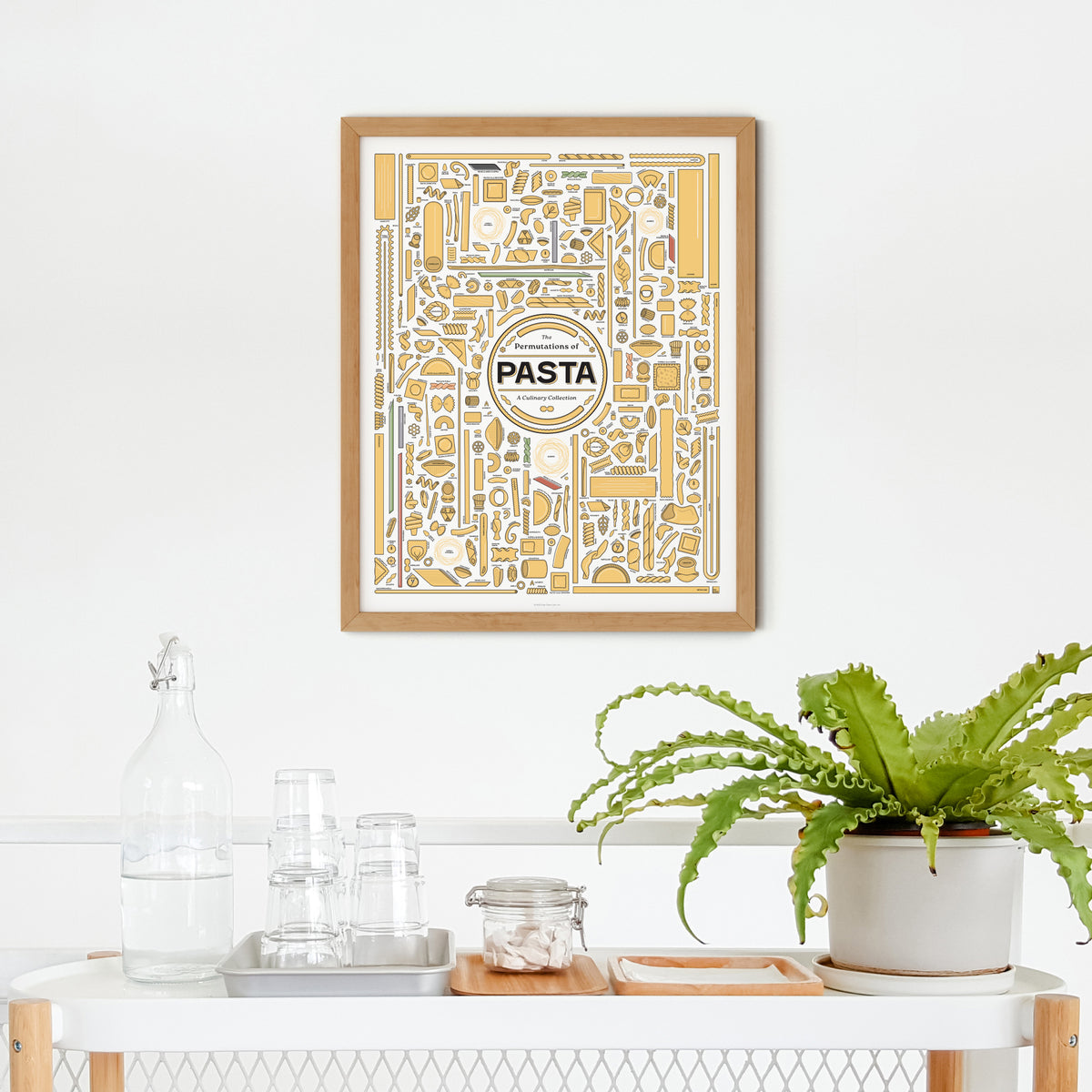 The Permutations of Pasta print, detail view