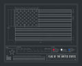 Blueprint of the Flag of the United States