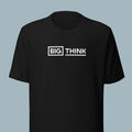Black t-shirt with the white "Big Think" logo on the chest.