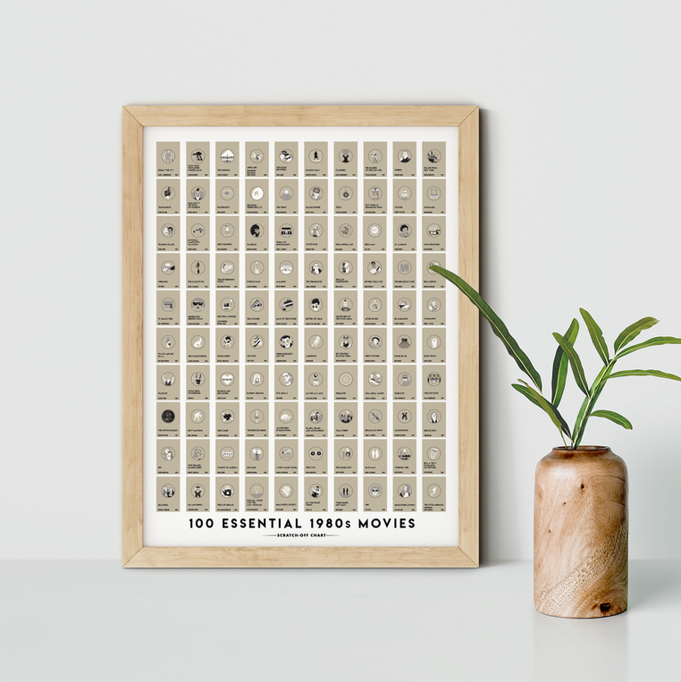 Essential 1980s Movies ScratchOff Chart Pop Chart
