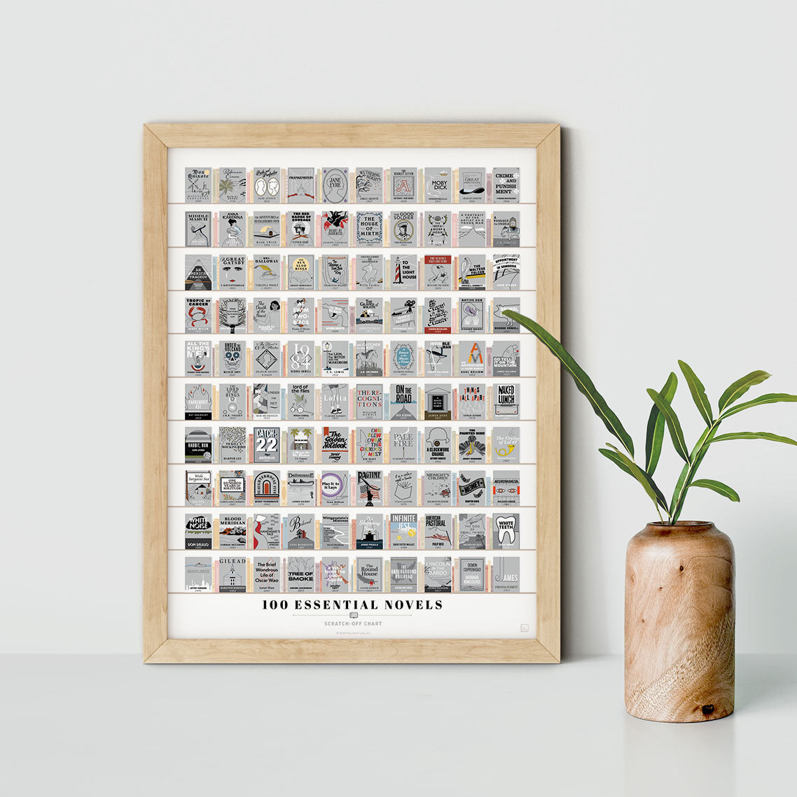 100 Essential Novels Scratch-Off Chart