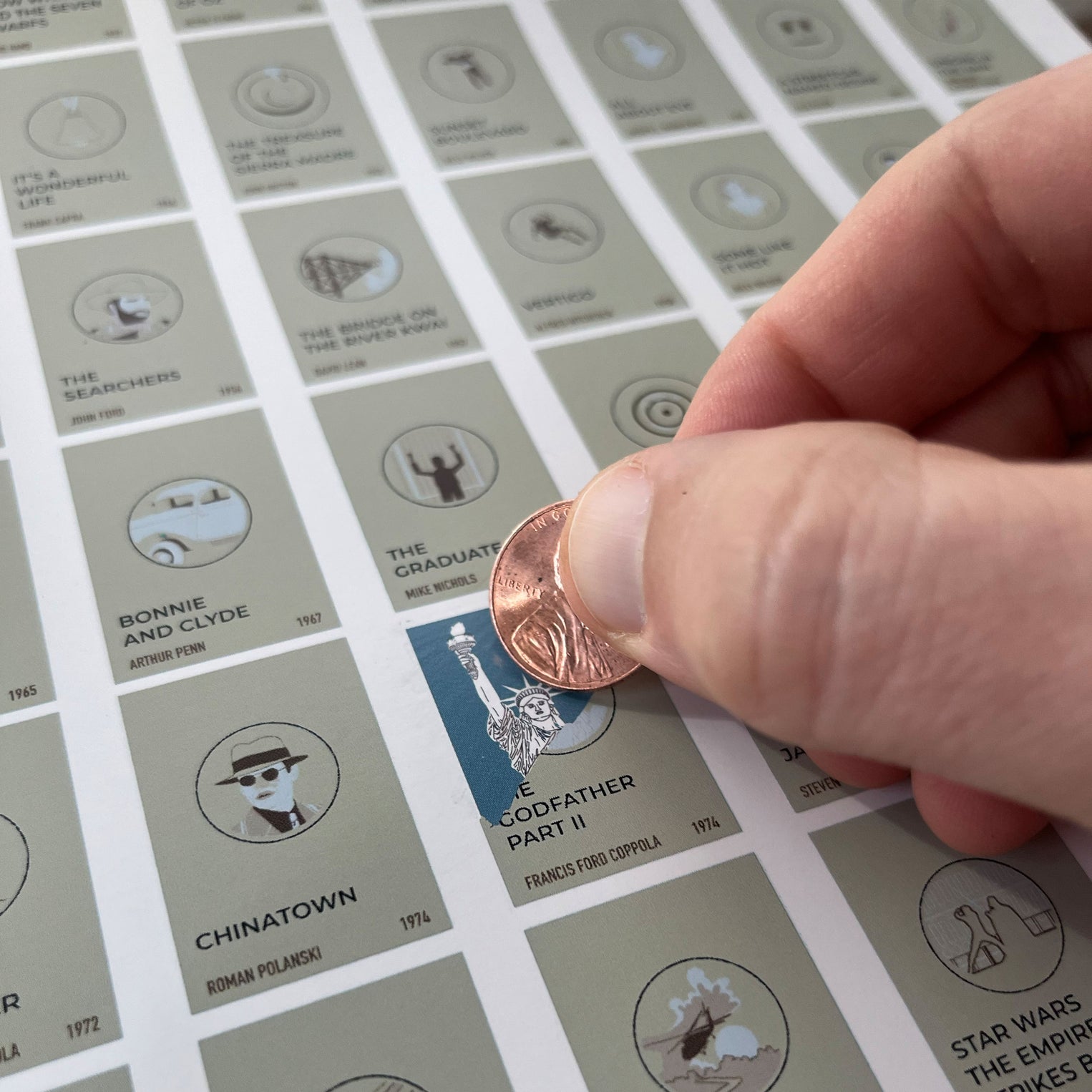 100 Essential Films Scratchoff Chart Pop Chart