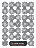 Professional Hockey Arenas Scratch-Off Chart