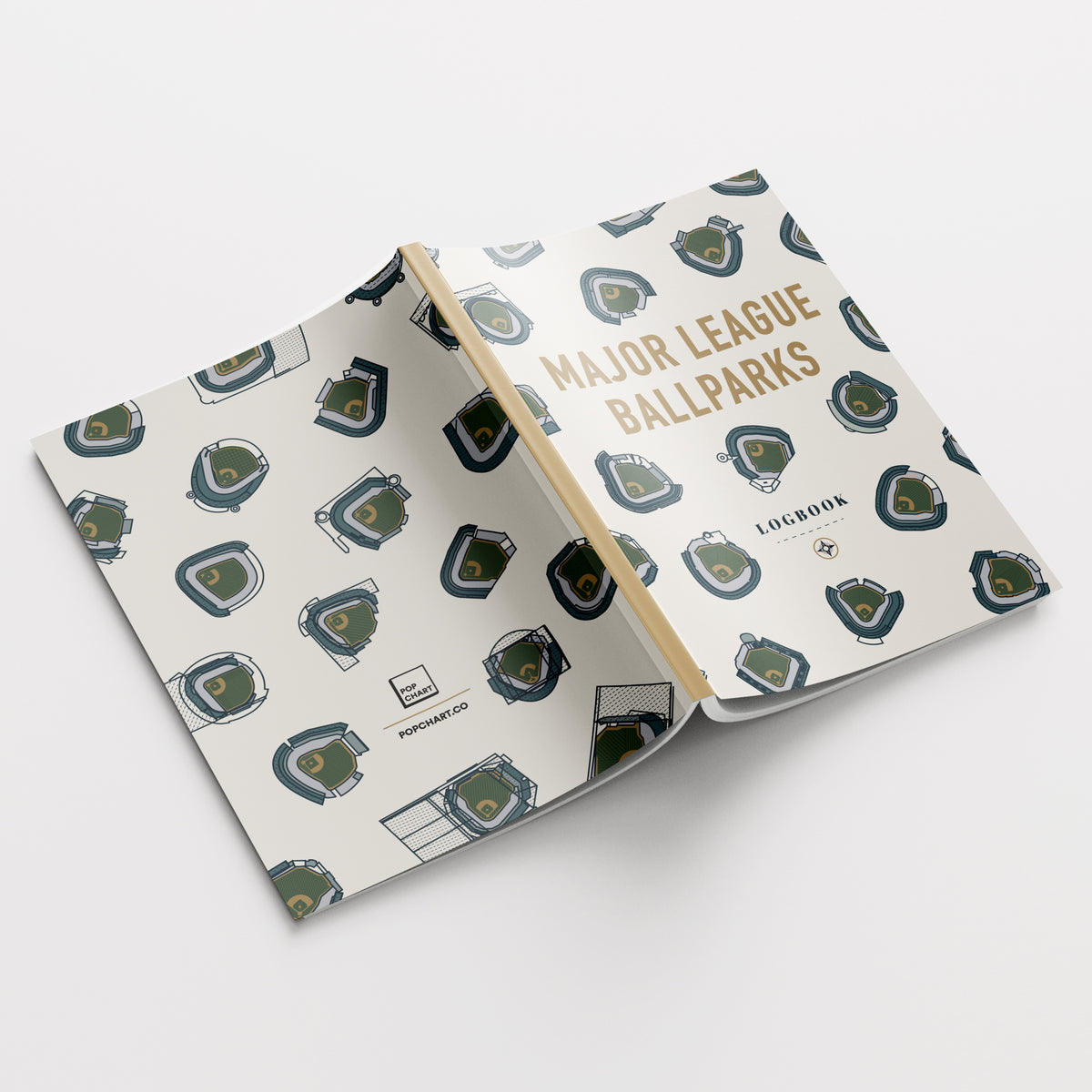Major League Ballparks Logbook notebook, additional view