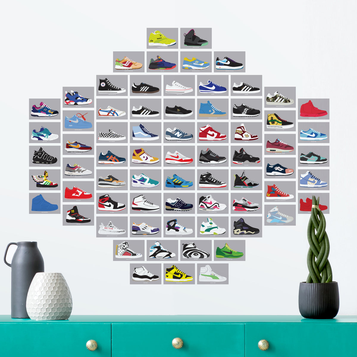 Sneakers Collage Kit collage kit, detail view
