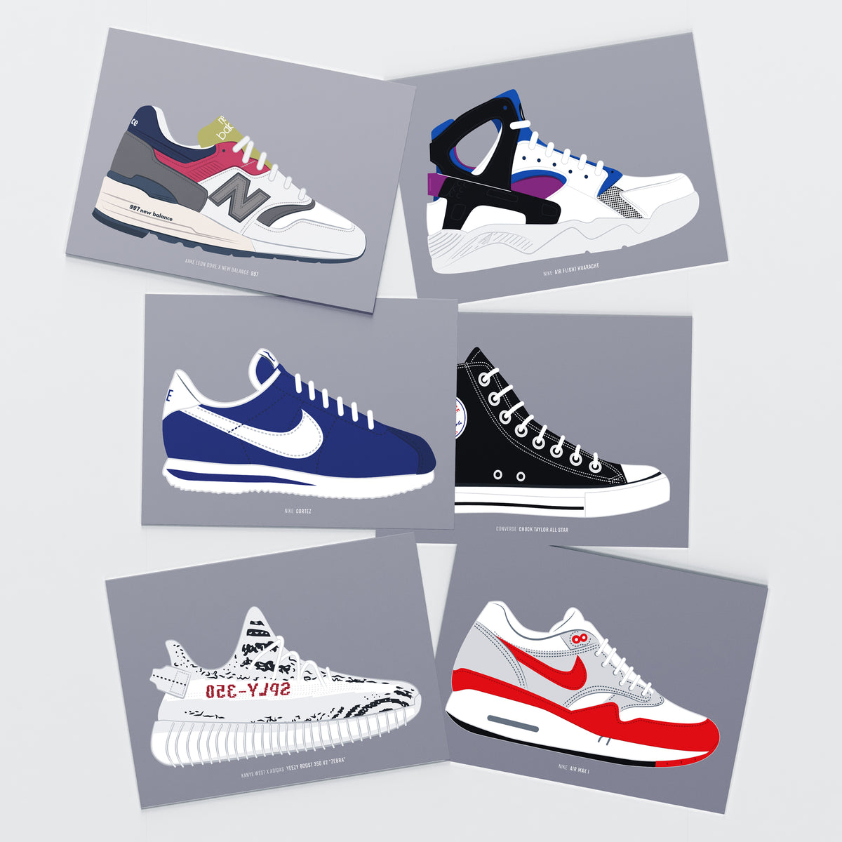 Sneakers Collage Kit collage kit, close-up detail view
