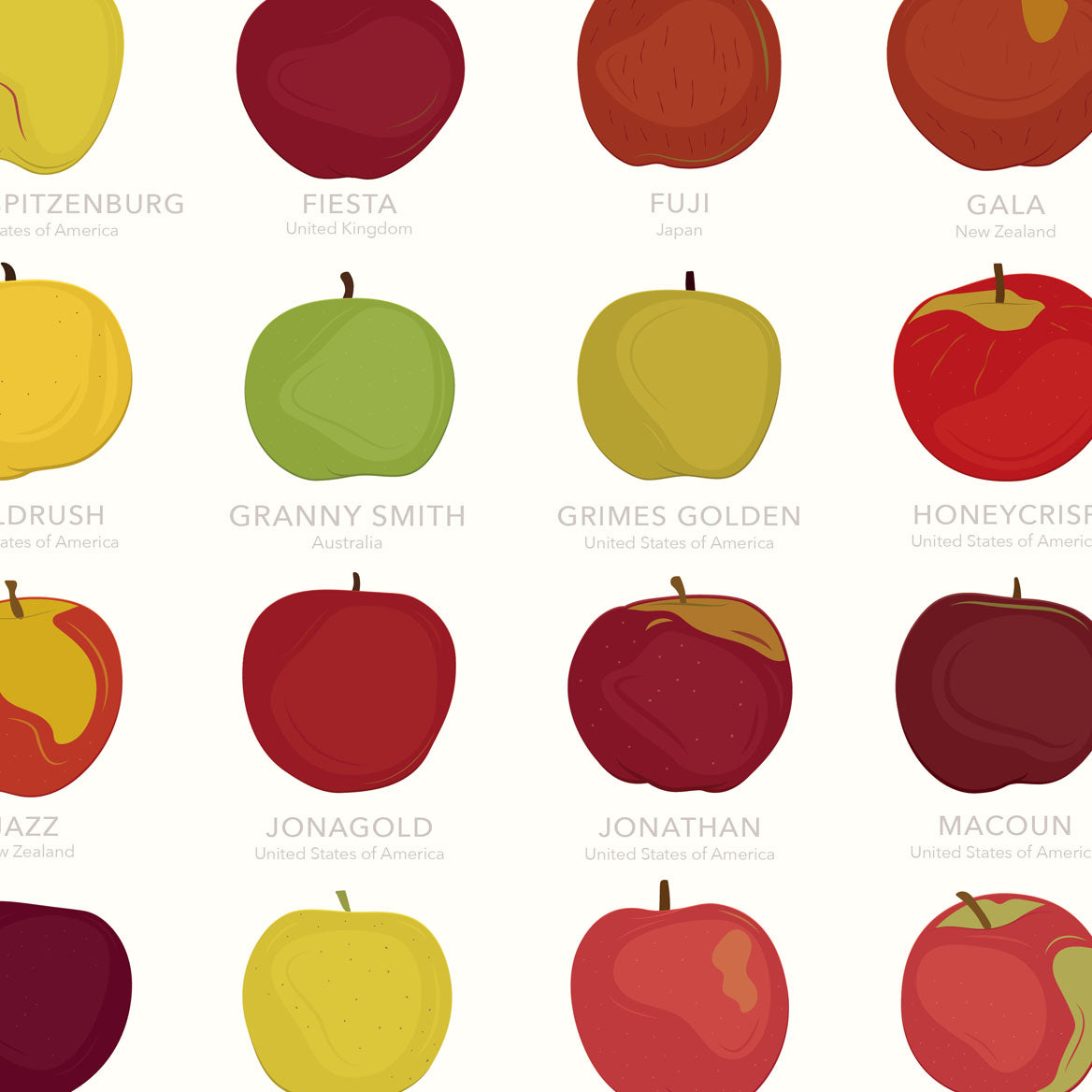 A Compendium of Delicious Apples print, styled view