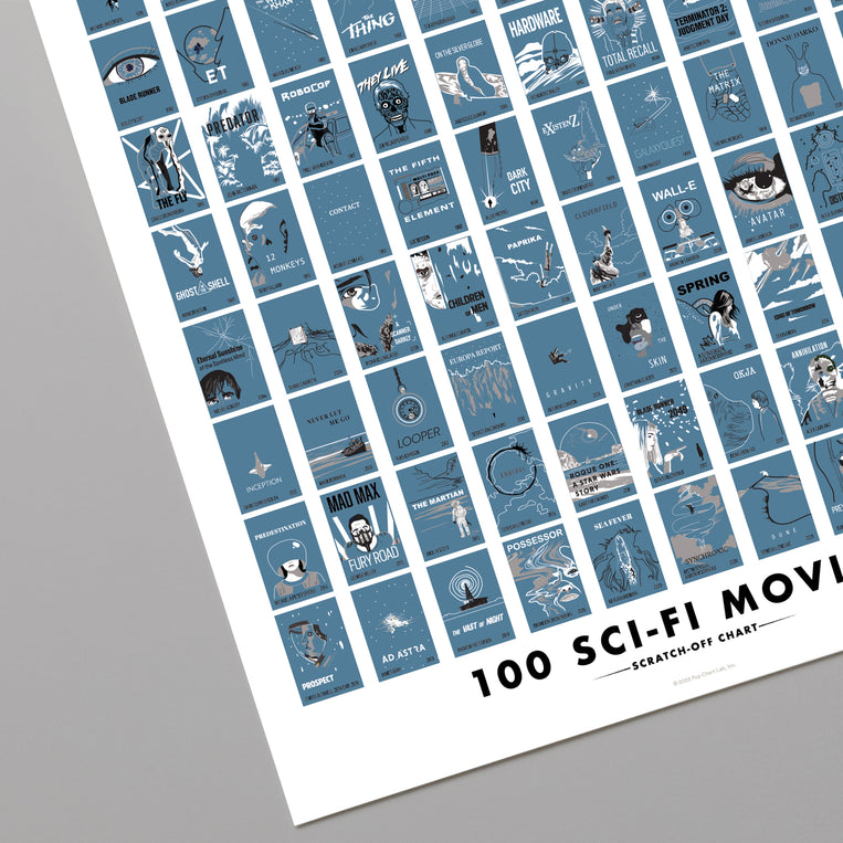 100 Sci-Fi Movies Scratch-Off Chart