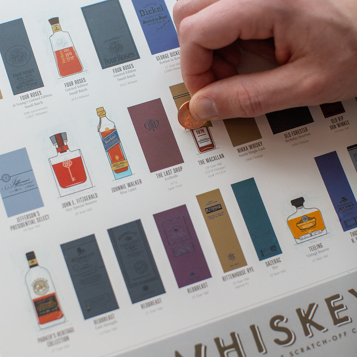 Whiskeys: A Top-Shelf Scratch-Off Chart print, additional view