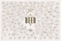 Poster diagramming ale and lager beer styles in a circular flowchart.