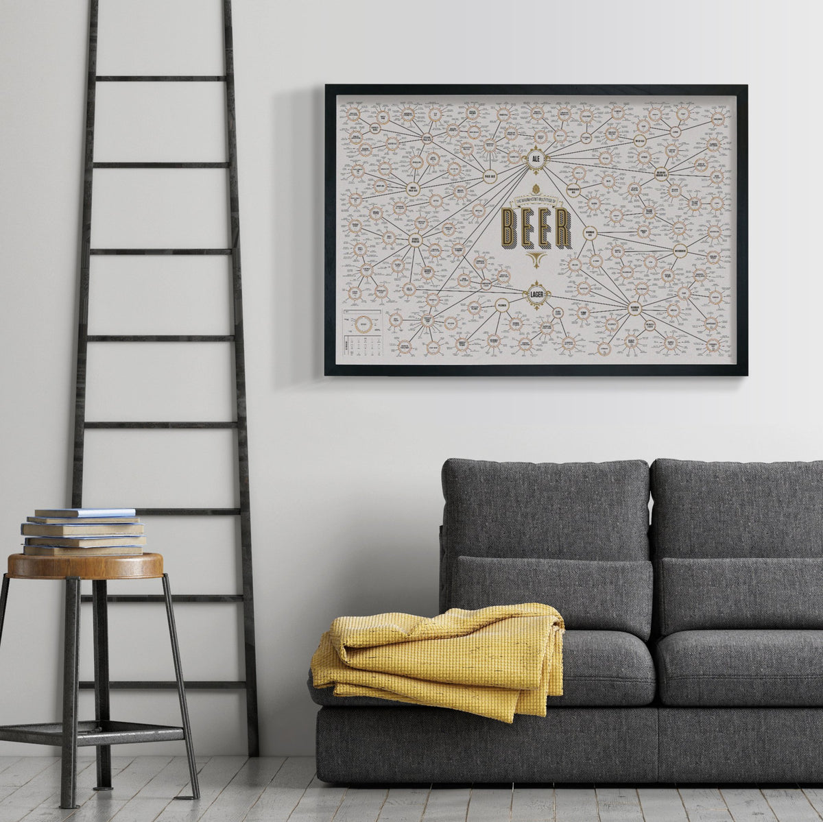 The Magnificent Multitude of Beer print, detail view